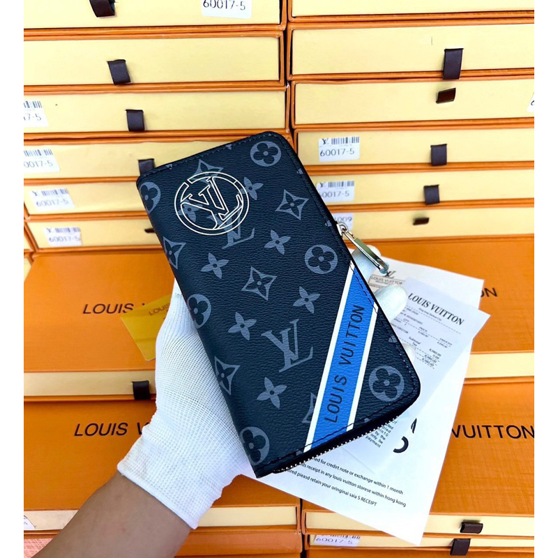 Ví cầm tay nam Lv Fullbox hộp giấy thẻ , chất liệu da pu mềm mịn , thiết kế sang trọng