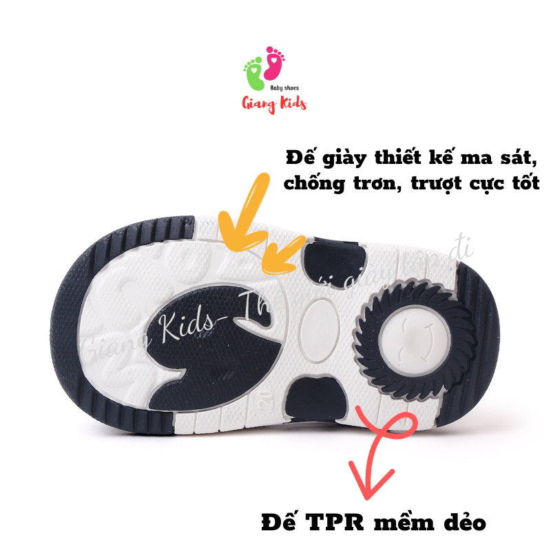 Giày bé gái 1-3 tuổi cao cấp giày vải cho bé tập đi họa tiết chú thỏ hoạt hình-GIANG KIDS