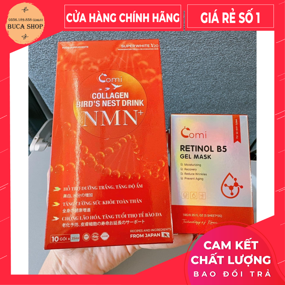 Collagen comi mẫu mới yến NMN Trẻ hóa Trắng da mờ nám
