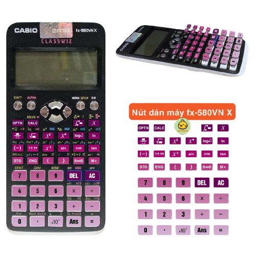 Dán bàn phím casio fx 580vnx full tím