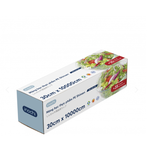 Màng bọc thực phẩm Inochi bảo quản thực phẩm tươi sạch loại cao cấp 100m, 200m