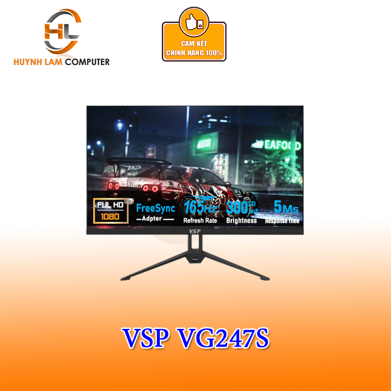 Màn hình VSP VG247S 24inch Gaming (23.8" IPS Full HD 165Hz, HDMI DisplayPort)