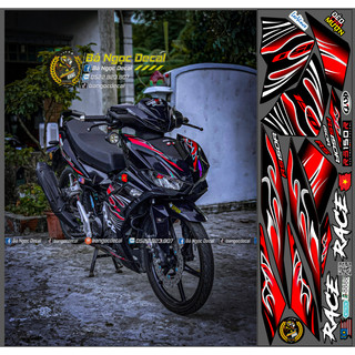 Tem dán lửa rs150r xe winner x v3 màu đen đỏ