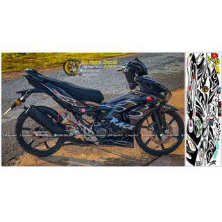 Tem dán lửa trắng rs150r xe winner x v3 màu đen