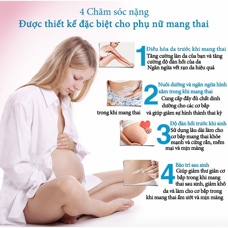 Kem xoá rạn da sau sinh, làm mờ vết thâm, sáng đều màu da, cải thiện sẹo lâu năm