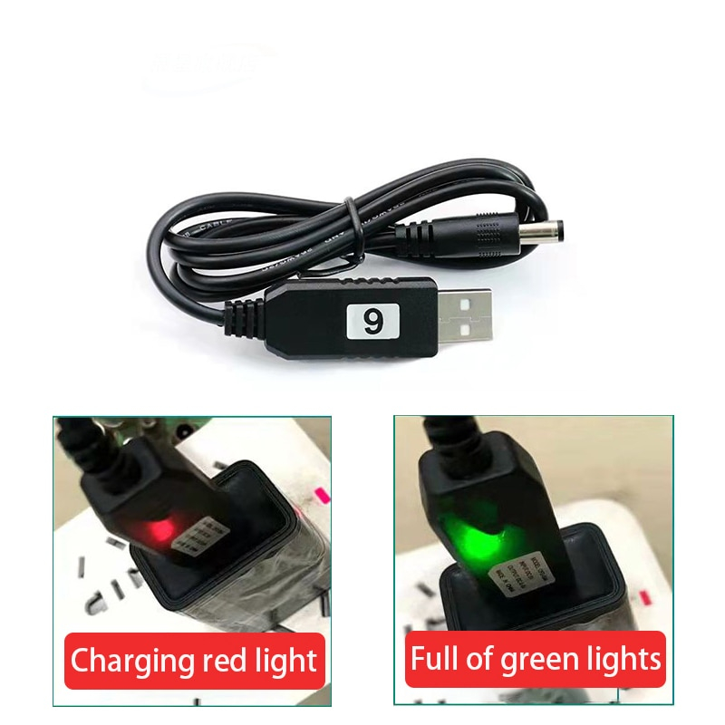 Cáp sạc USB máy hút bụi cầm tay-  có đèn LED báo đầy pin