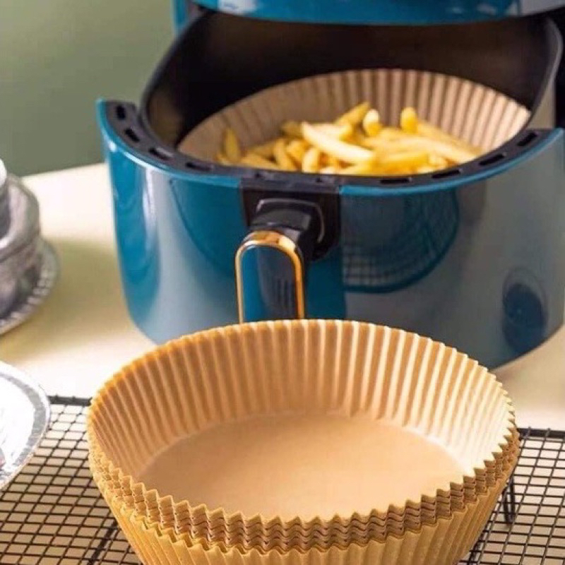 Giấy Lót Nồi Chiên Không Dầu, Sét 50 Miếng Giấy Nến Vàng Lót Nồi Chiên Không Dầu