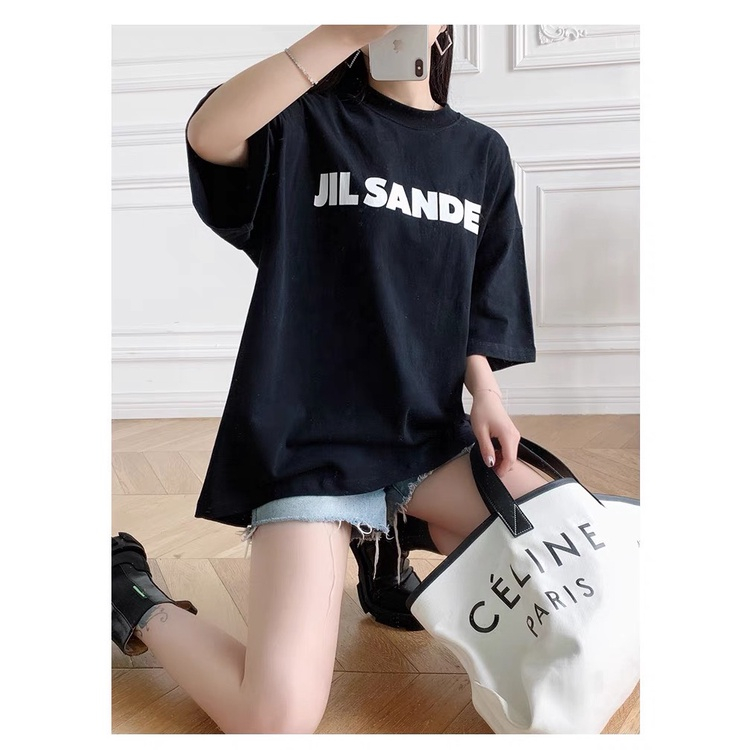 Áo thun JIL SANDER cotton thoáng mát unisex phông nam nữ oversize form rộng 918 Ofus