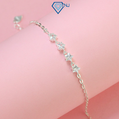 Lắc tay nữ bạc 925 hình ngôi sao đính đá đẹp LTN0324 - Trang Sức TNJ