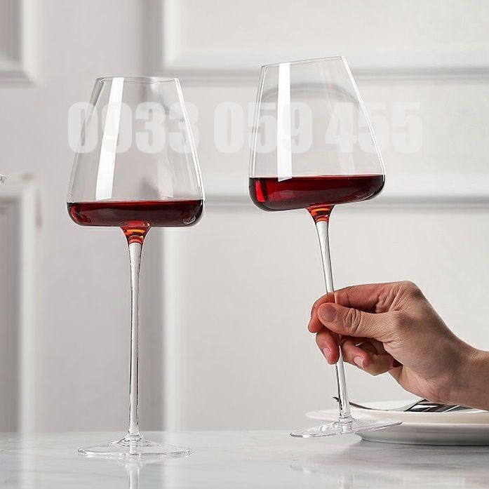 Bộ 6 Ly thủy tinh uống rượu vang đỏ sâm panh pha lê, cốc rượu vang wine glass