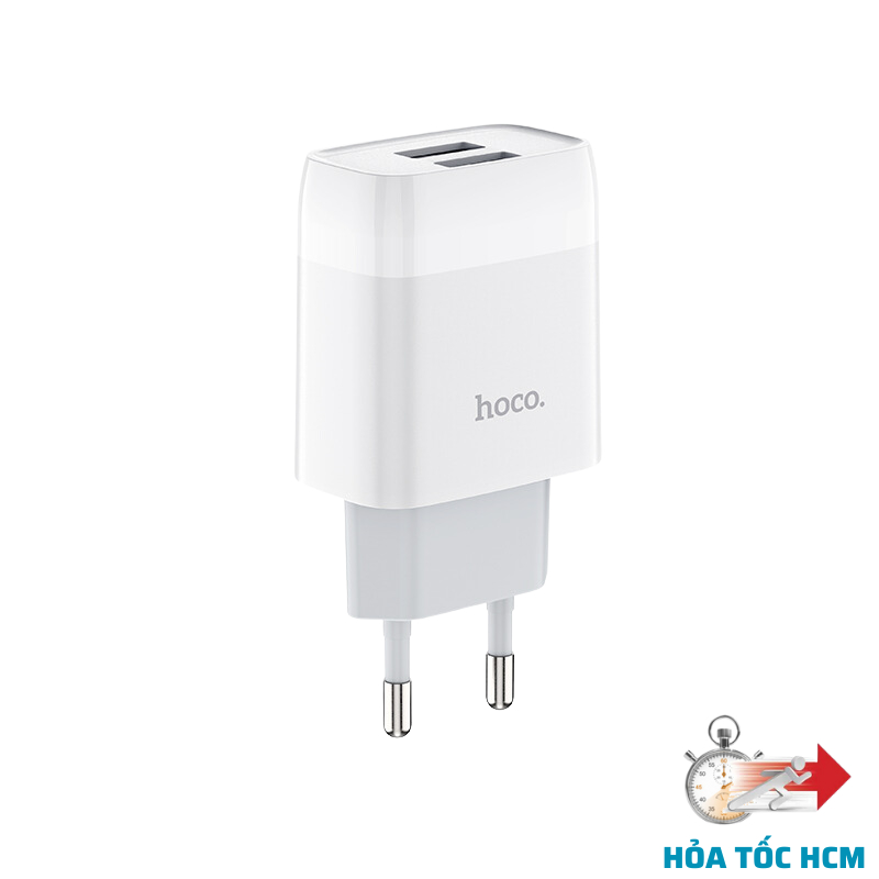 Cốc sạc nhanh 2 cổng sạc C73A - dòng sạc 5v- 2.4A