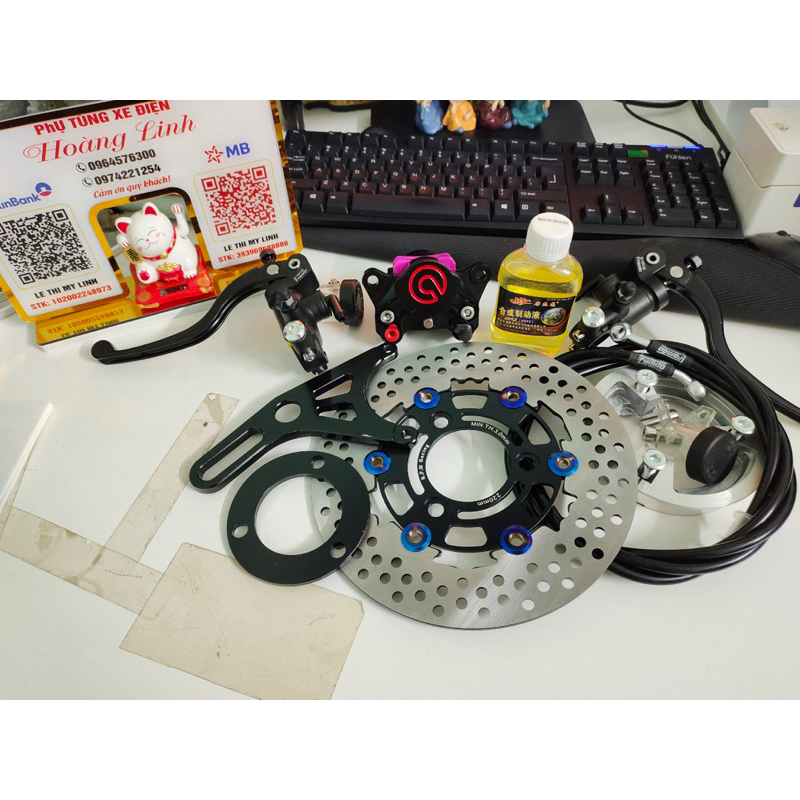 Full bộ combo phanh đĩa xe điện CNC (8 món)