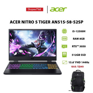 Laptop acer nitro 5 tiger an515-58-52sp i5-12500h |8gb|512gb|rtx™ 3050 4gb|15.6' 144hz