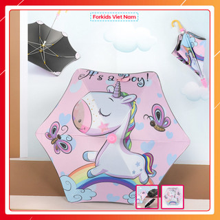 Ô dù cho bé BỀN ĐẸP, CHẮC CHẮN - Ô (dù) cao cấp hình ngựa Unicorn