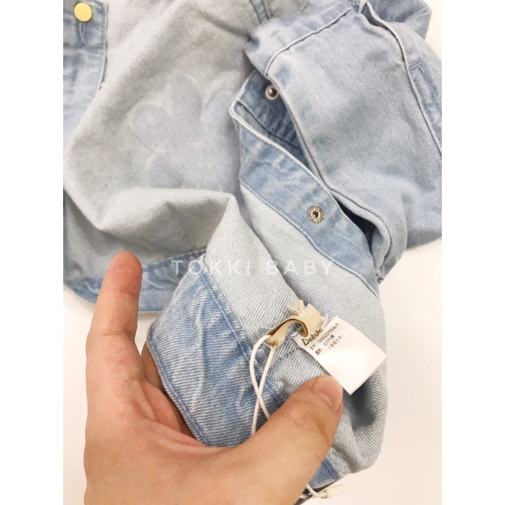 Áo khoác jeans hoa cúc dư xịn cho bé gái ADS002