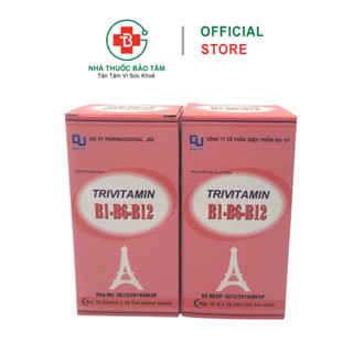 Trivitamin 3b b1- b6 - b12 hộp 100 viên nén - bổ sung vitamin b1- b6 - b12