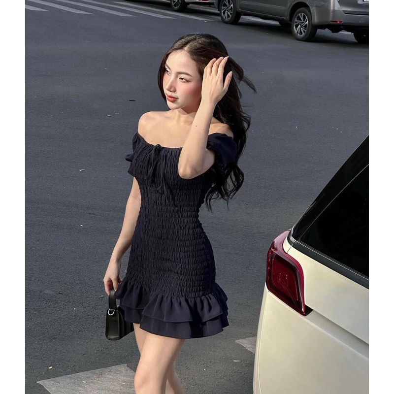 Váy body nhún chỉ