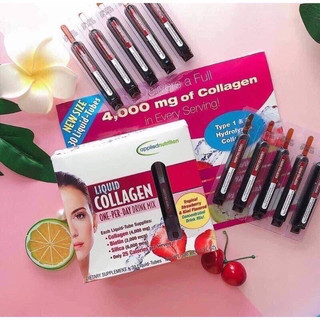 🍒🍓[HSD 03/2026] Nước Uống Đẹp Da LIQUID COLLAGEN 30 Ống của Mỹ🍓🍒