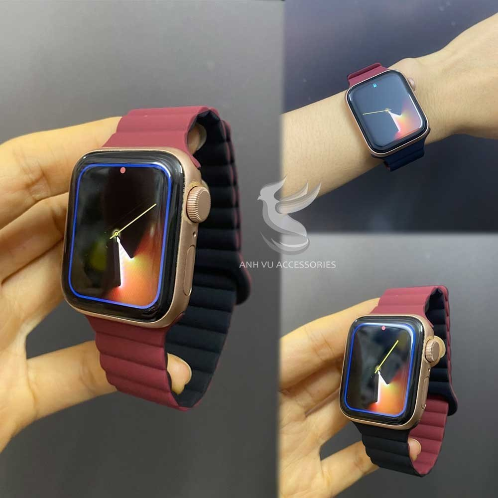 Dây Silicol hit phối 2 màu cho Đồng hồ thông minh A,W, đủ size 38/40/41/42/44/45/49mm