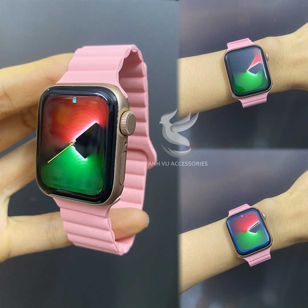 Dây Silicol hit phối 2 màu cho Đồng hồ thông minh A,W, đủ size 38/40/41/42/44/45/49mm