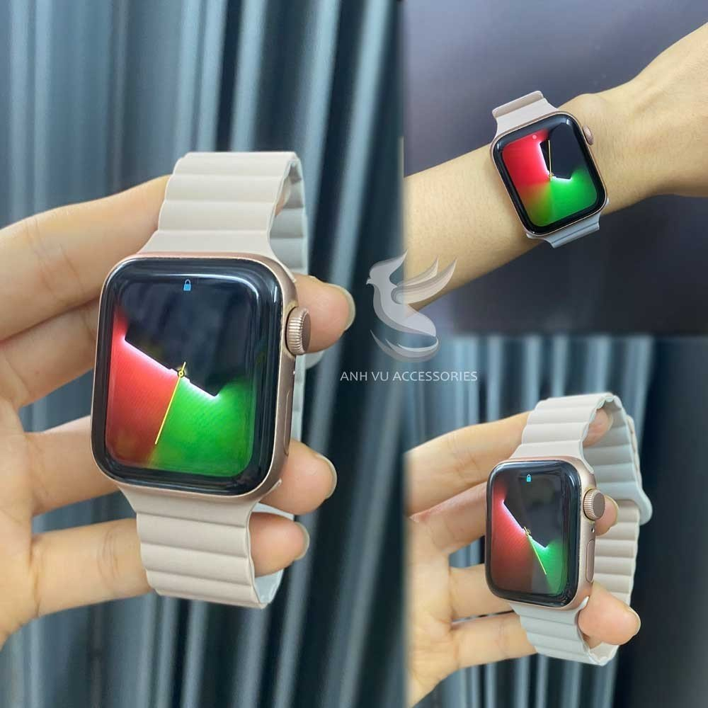 Dây Silicol hit phối 2 màu cho Đồng hồ thông minh A,W, đủ size 38/40/41/42/44/45/49mm