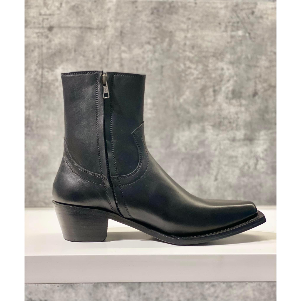 Giày SANTIAGO Boots Da Bò Nguyên Tấm Nhập Khẩu Đế Gỗ Cao 5cm