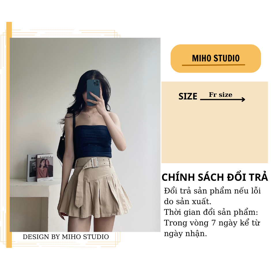 Áo quây xếp ly chun sau lưng Miho Studio