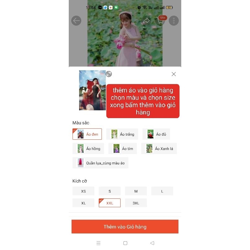 Áo dài yếm chụp ảnh sen_