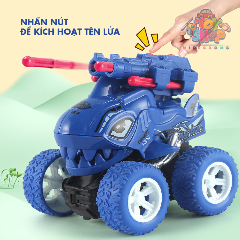 Xe Đồ Chơi Xe Tăng Cá Mập Biến Hình Động Cơ Quán Tính