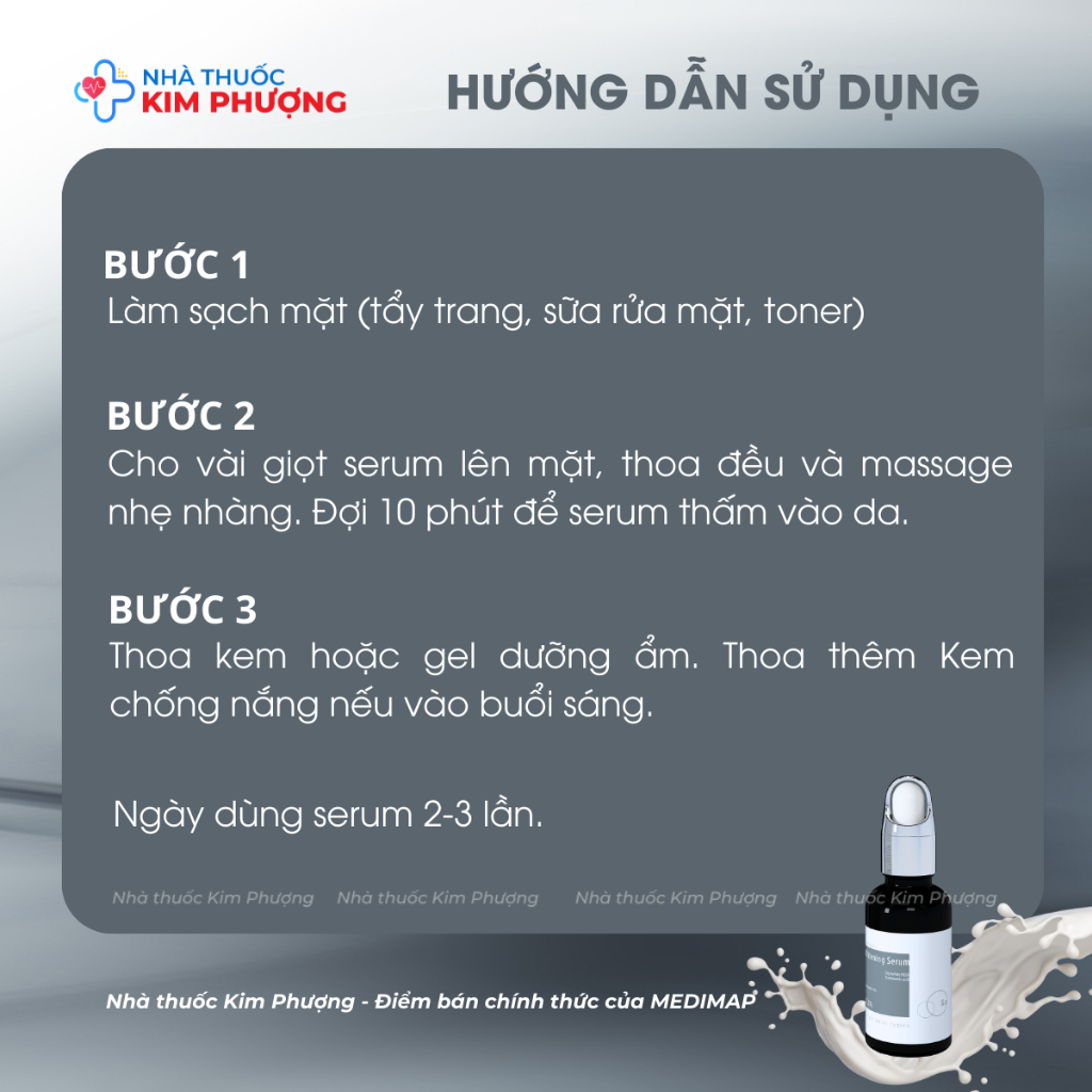 Serum Maxibac whitening sáng da ,mờ nám, giảm thâm Medimap lọ 30ml