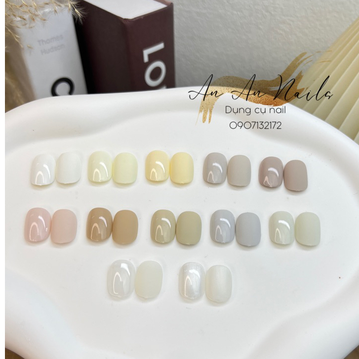 Sơn gel các màu Hot Trend ,trắng ,kem , nude , trắng ngà , thạch gạo, trắng tinh, trắng xám ,trắng hồng