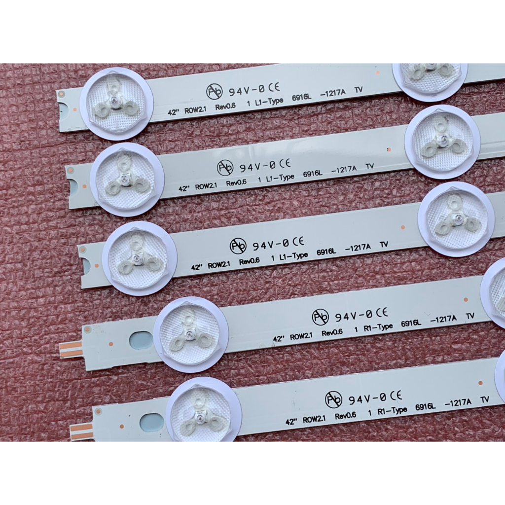 LED TIVI LG 42LN5110 42LN5200 42LN5400 42LA6200 6916L-1509A 1510A 1511A 1512A MỚI 100%, BỘ 10 THANH, MỖI THANH 5 BÓNG 3V