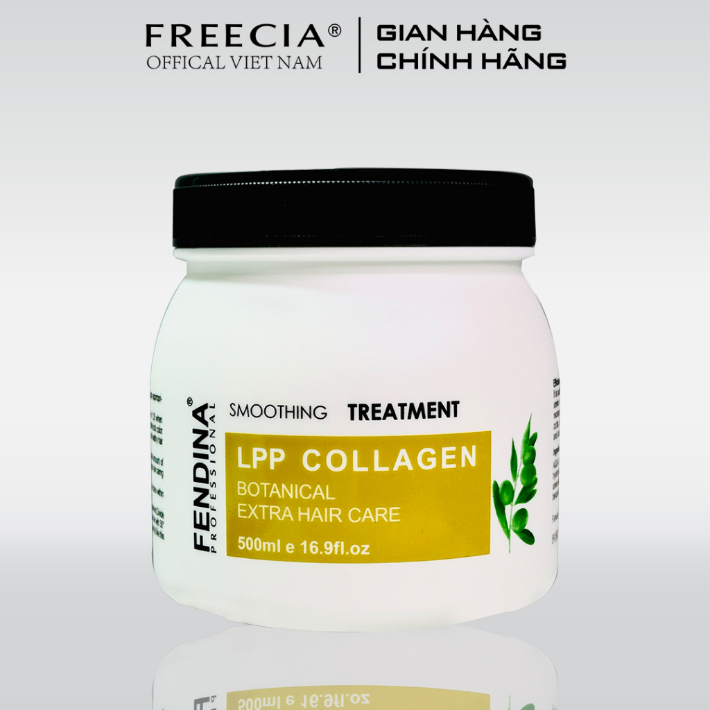 Kem ủ tóc, hấp tóc phục hồi tóc hư tổn Fendina LPP Collagen 500ml dưỡng tóc siêu mượt chăm sóc tóc khô xơ uốn nhuộm