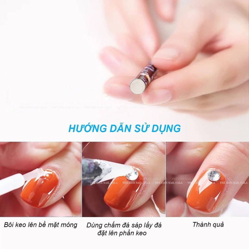 Sáp chấm đá - bút đính đá nail chuyên dụng- chấm đá sáp