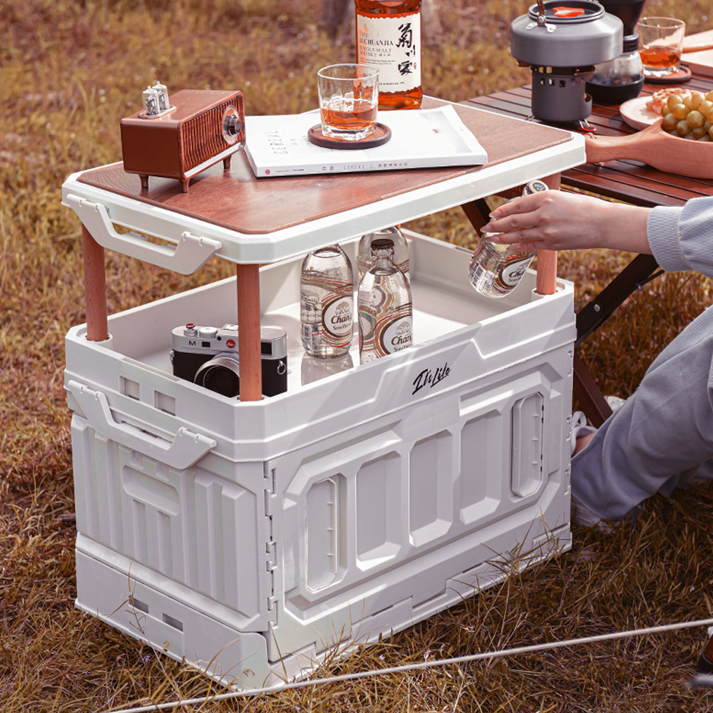 Thùng Đựng Đồ Gấp Gọn Kiêm Làm Mặt Bàn Mang Đi Du Lịch Dã Ngoại