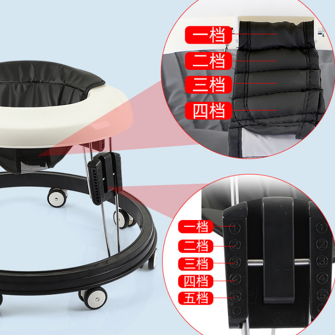 Xe tập đi cho bé - Xe tròn tập đi - Kiêm xe ăn dặm điều chỉnh nhiều chế độ cao thấp.