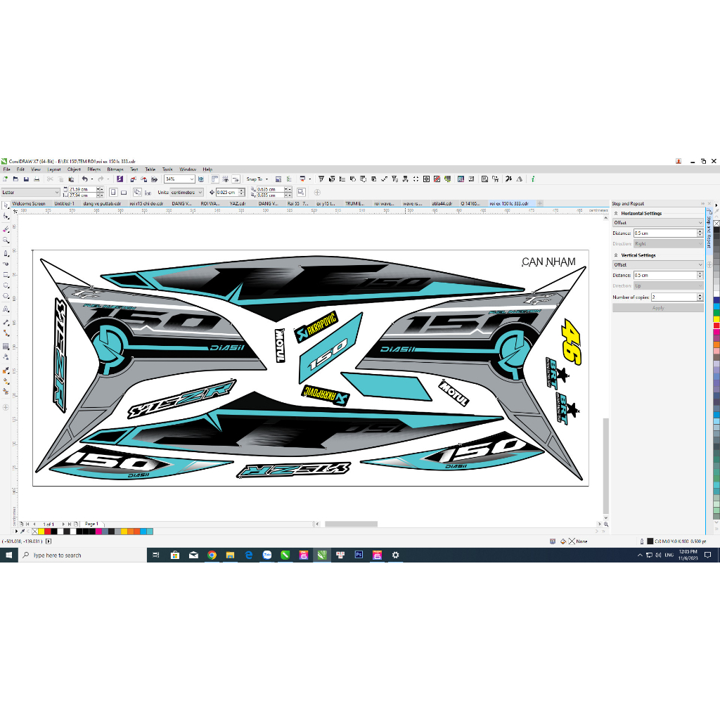 Tem rời ex 150 siêu đẹp