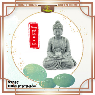 Tượng phật chất liệu đá sa thạch ST037 - trưng bày, trang trí tiểu cảnh, bán cạn, terrarium