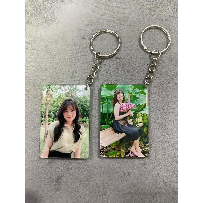 Móc khóa mica in 2 mặt theo yêu cầu