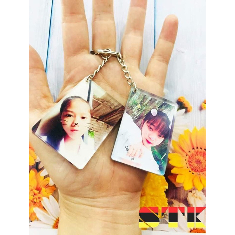 Móc khóa mica in 2 mặt theo yêu cầu