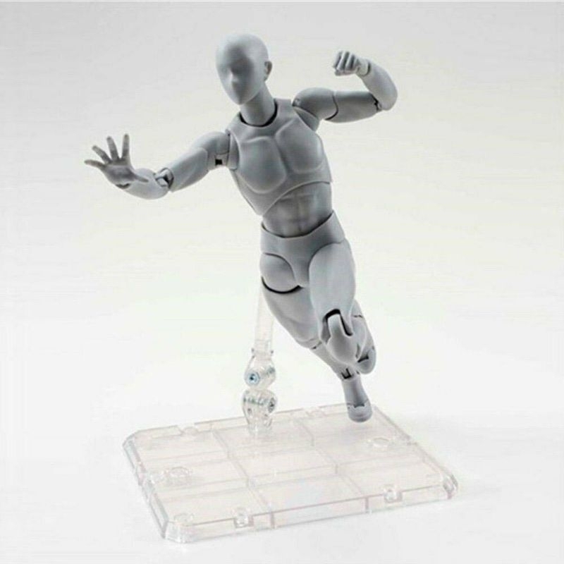 Mô hình đồ chơi cơ thể người kiểu Nam / Nữ chất lượng cao SHF màu xám