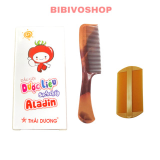 Dầu gội dược liệu Aladin sạch chí + Lược dày chải chí + lược thưa