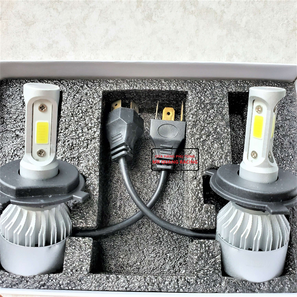 Đèn led X7 head lamp 3 tim chân H4 gắn cho nhiều dòng xe hiện đại