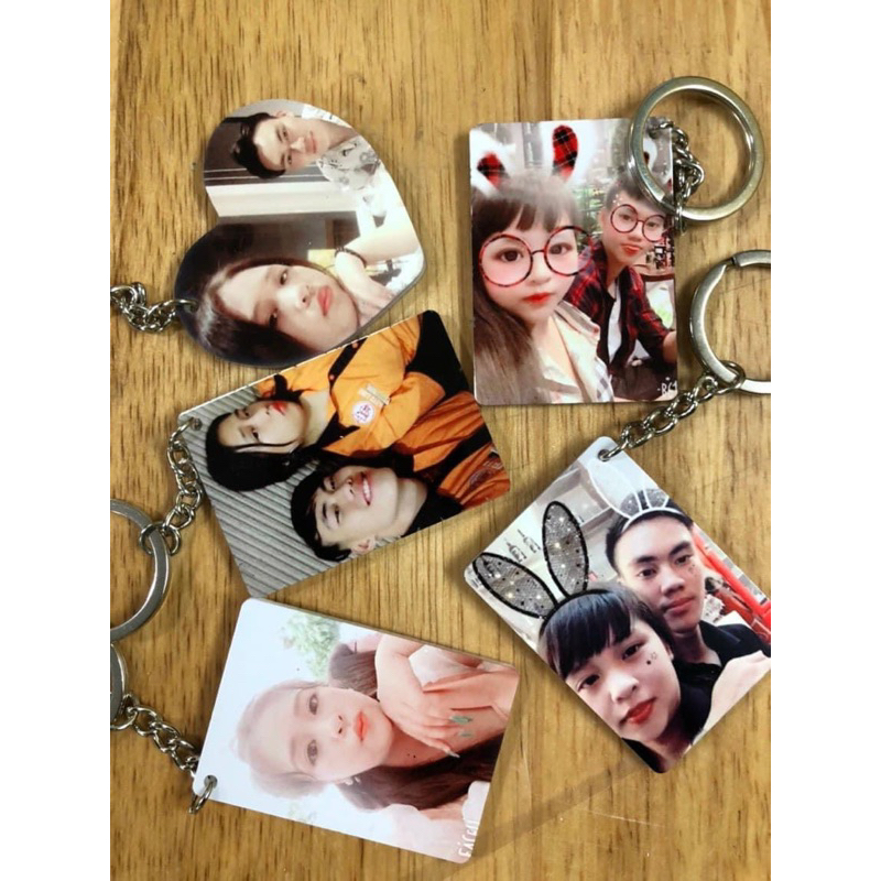 Phôi móc khóa mica phủ hóa chất in chuyển nhiệt