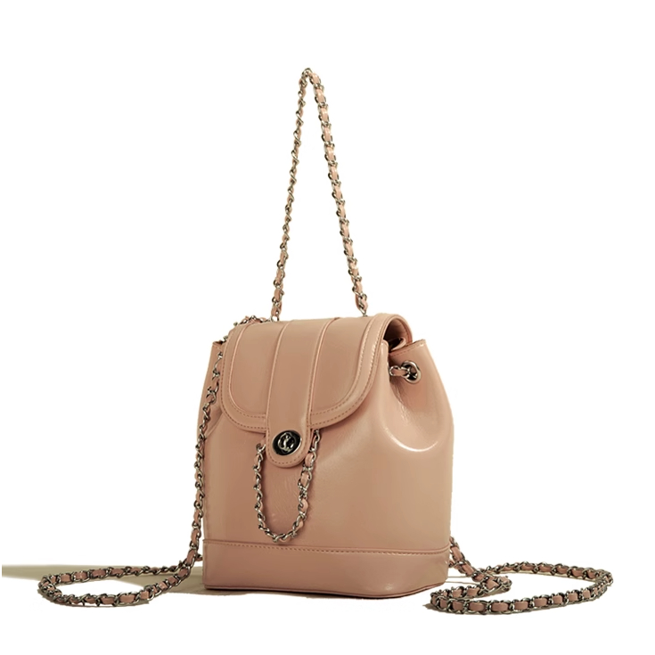 🌸Hàng Order🌸 Túi Xách Muzi&kai Chính Hãng Balo Nhỏ Quai Da Phối Xích Nắp Gập Gài Sang Chảnh Nữ Tính 🌸Hàng Quảng Châu