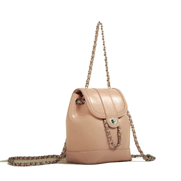 🌸Hàng Order🌸 Túi Xách Muzi&kai Chính Hãng Balo Nhỏ Quai Da Phối Xích Nắp Gập Gài Sang Chảnh Nữ Tính 🌸Hàng Quảng Châu