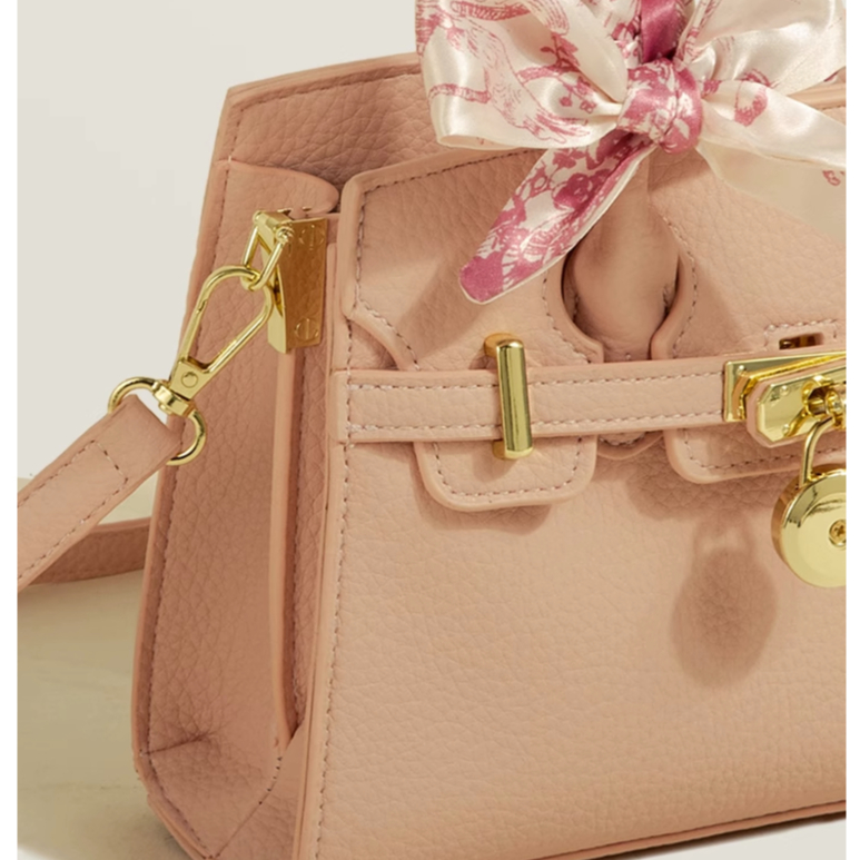 🌸Hàng Order🌸 Túi Xách Muzi&kai Chính Hãng Hình Da Chần Gắn Khoá Quai Xách Quấn Nơ Quai Da Đeo Nữ Tính 🌸Hàng Quảng Châu