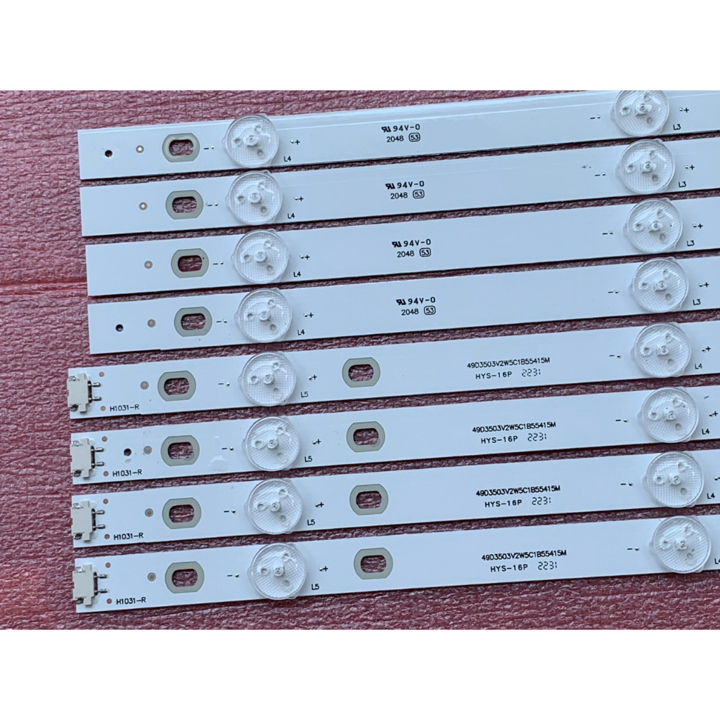 THANH LED TIVI LG49UM7300 49UM7400 49UM7300PTA 49UJ633T HÀNG MỚI 100% BỘ 4 THANH 5 BÓNG + 4 THANH 4 BÓNG MỖI BÓNG 3V