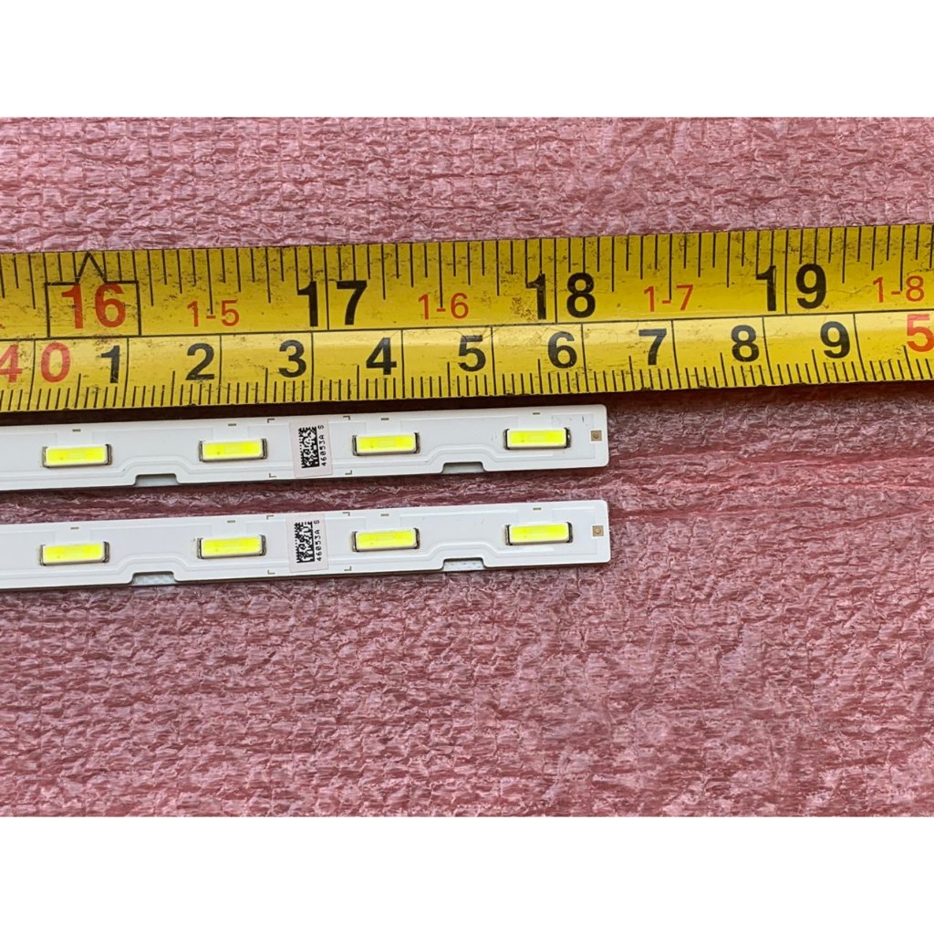 THANH LED TIVI SAMSUNG 43RU7400 HÀNG MỚI 100% BỘ 2 THANH MỖI THANH 28 BÓNG MỖI BÓNG 3V DÀI 46cm.