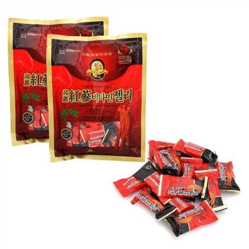 (Nhập Hàn Quốc) Kẹo Hồng Sâm Mềm Vitamin 200g Hàn Quốc